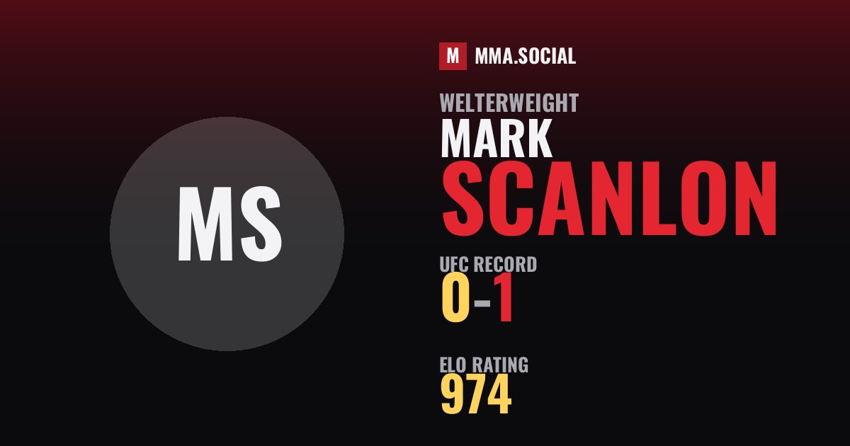 Mark Scanlon — UFC fighter profile, record 0-1
