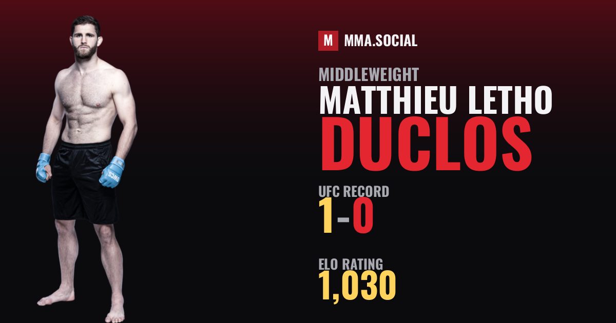 Matthieu Letho Duclos — UFC fighter profile, record 1-0