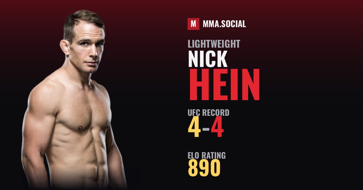 Nick Hein — UFC fighter profile, record 4-4
