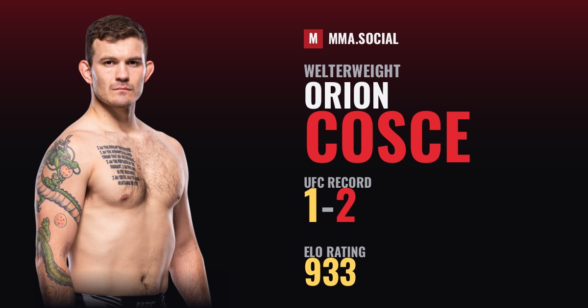 Orion Cosce — UFC fighter profile, record 1-2