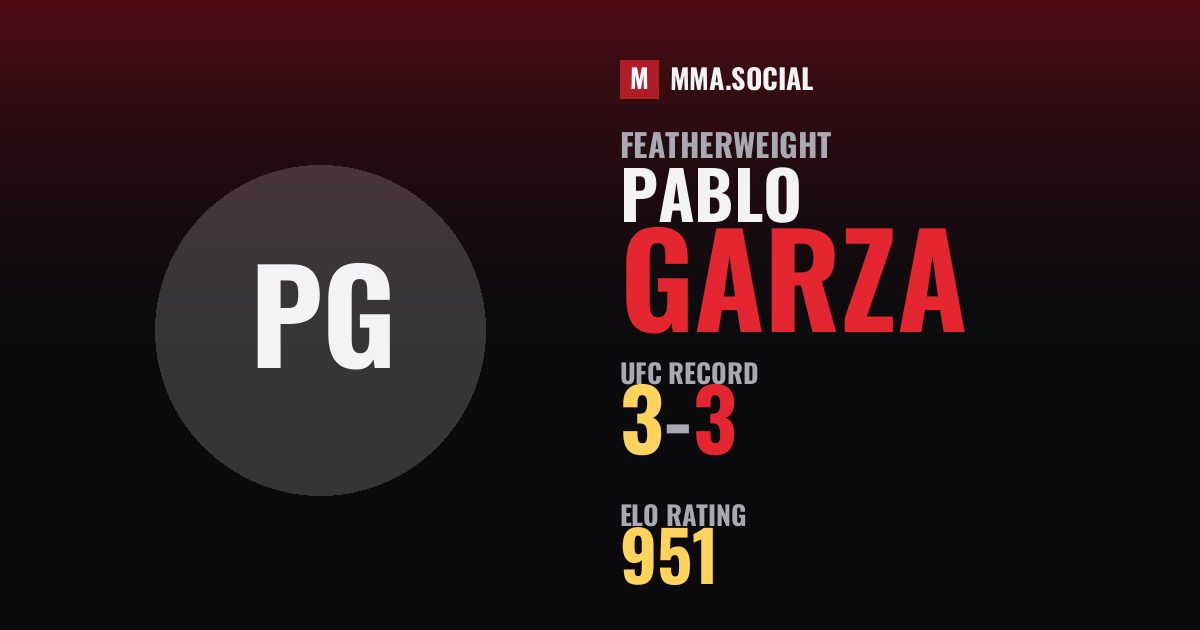 Pablo Garza — UFC fighter profile, record 3-3