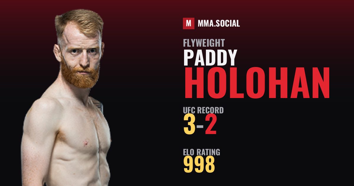Paddy Holohan — UFC fighter profile, record 3-2