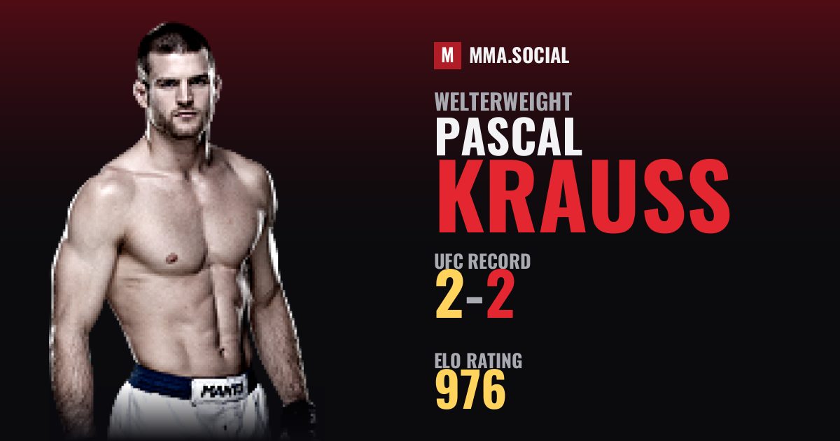 Pascal Krauss — UFC fighter profile, record 2-2
