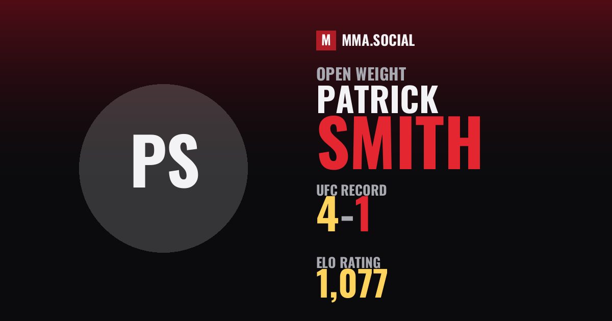 Patrick Smith — UFC fighter profile, record 4-1