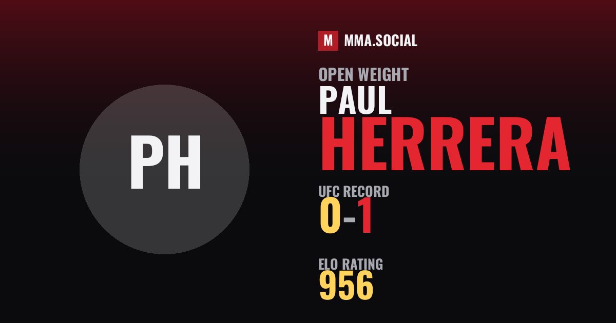 Paul Herrera — UFC fighter profile, record 0-1