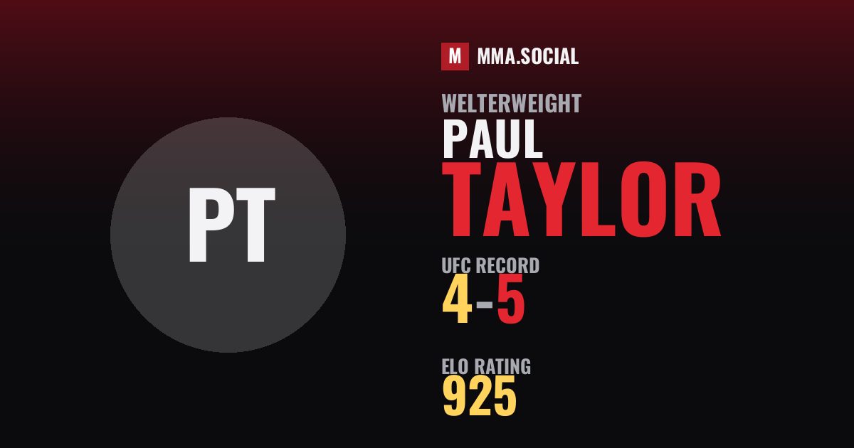 Paul Taylor — UFC fighter profile, record 4-5