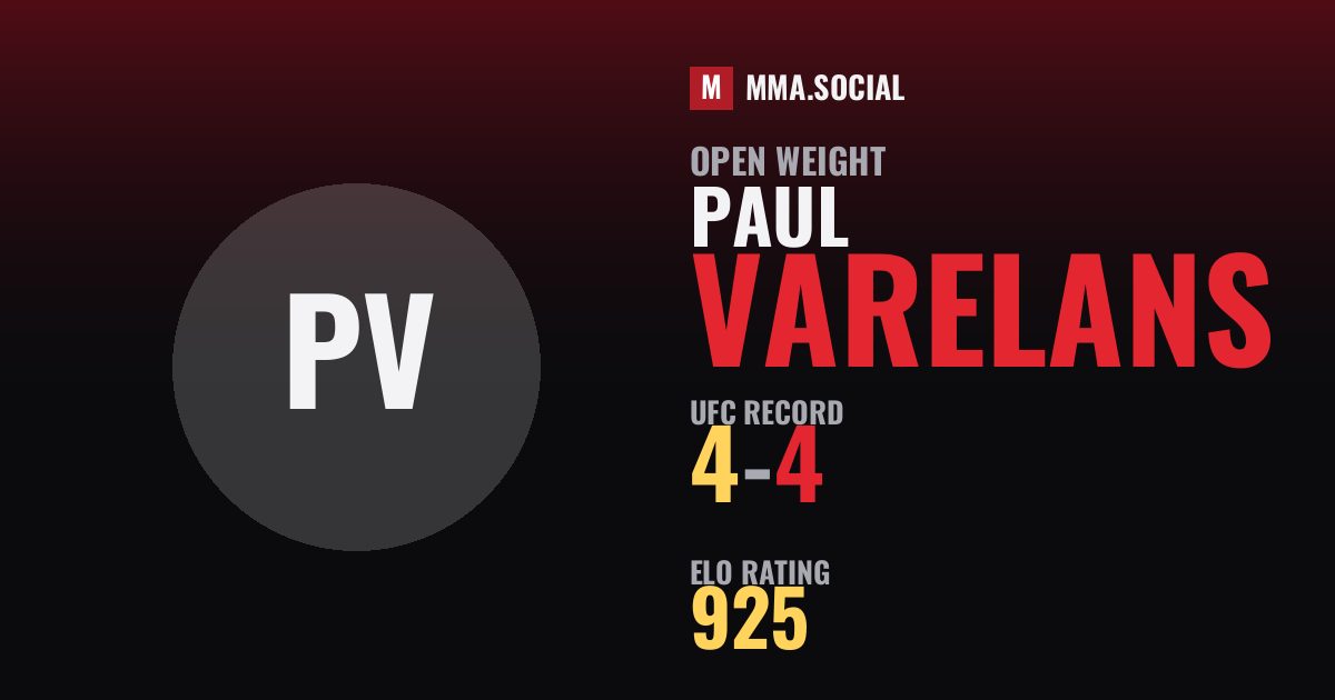Paul Varelans — UFC fighter profile, record 4-4