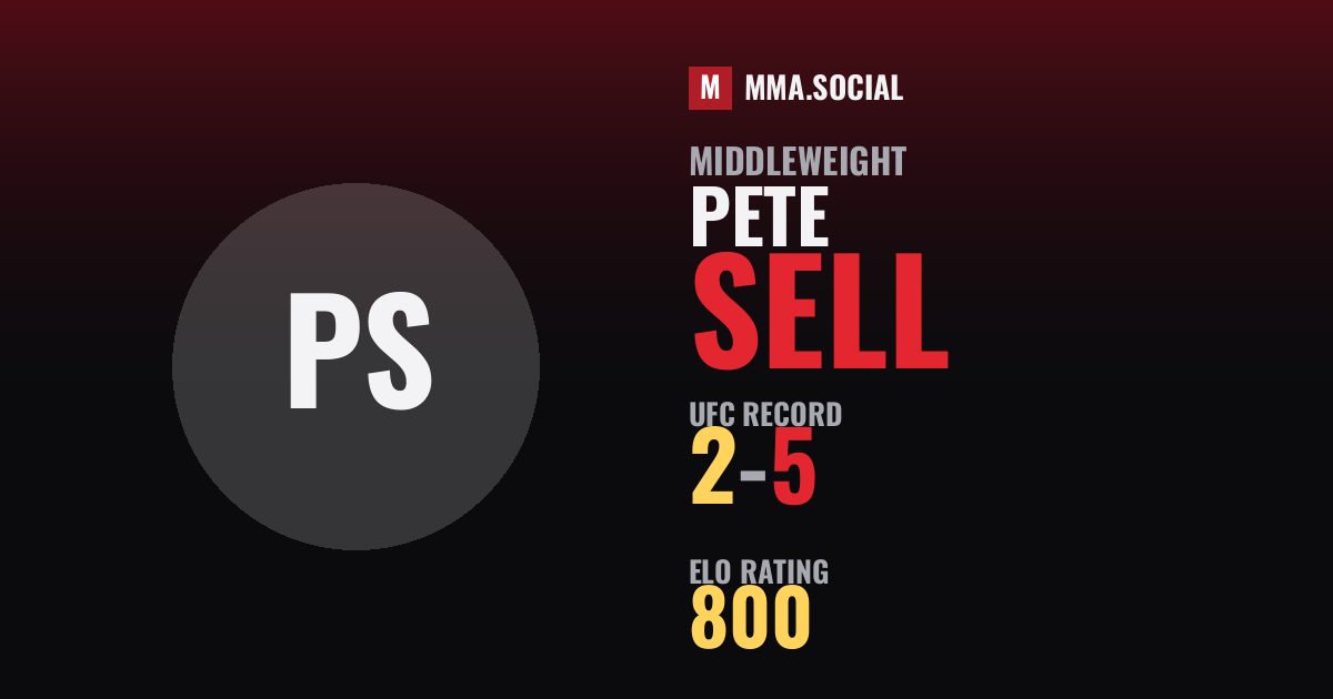 Pete Sell — UFC fighter profile, record 2-5