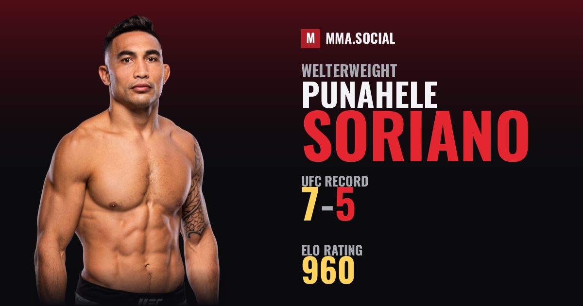 Punahele Soriano — UFC fighter profile, record 7-5