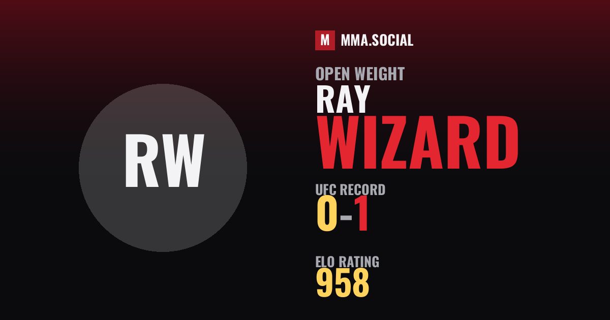 Ray Wizard — UFC fighter profile, record 0-1