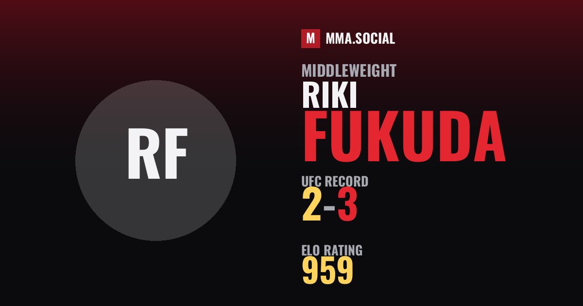 Riki Fukuda — UFC fighter profile, record 2-3
