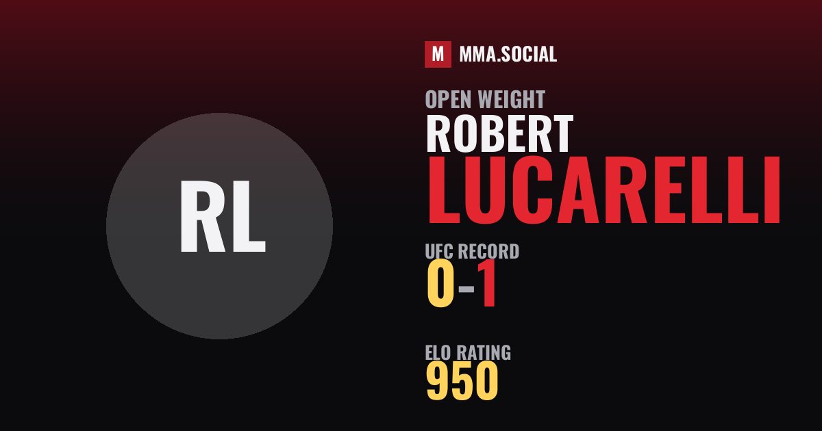Robert Lucarelli — UFC fighter profile, record 0-1