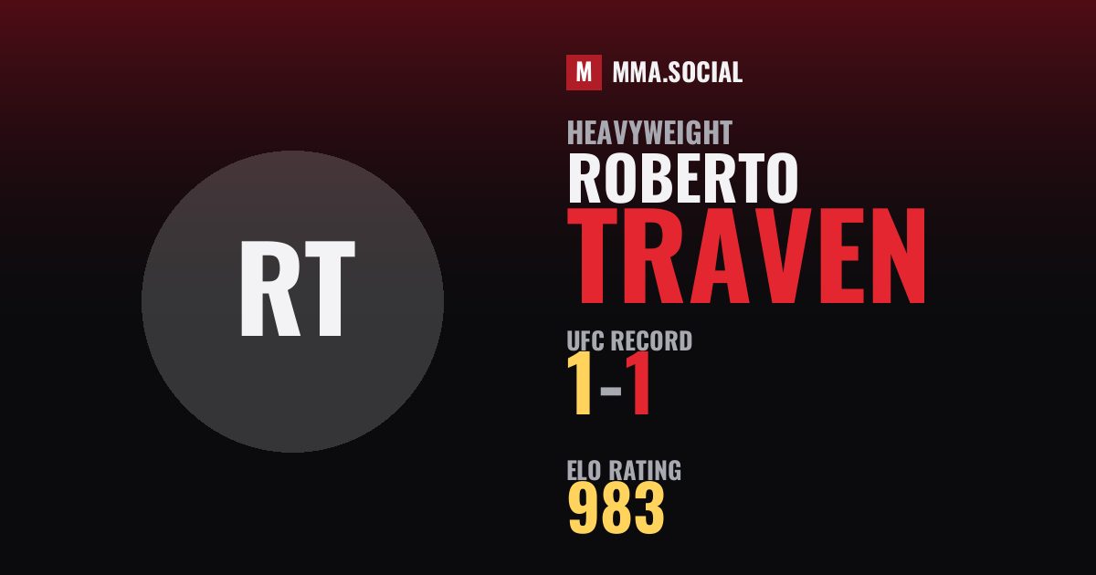 Roberto Traven — UFC fighter profile, record 1-1