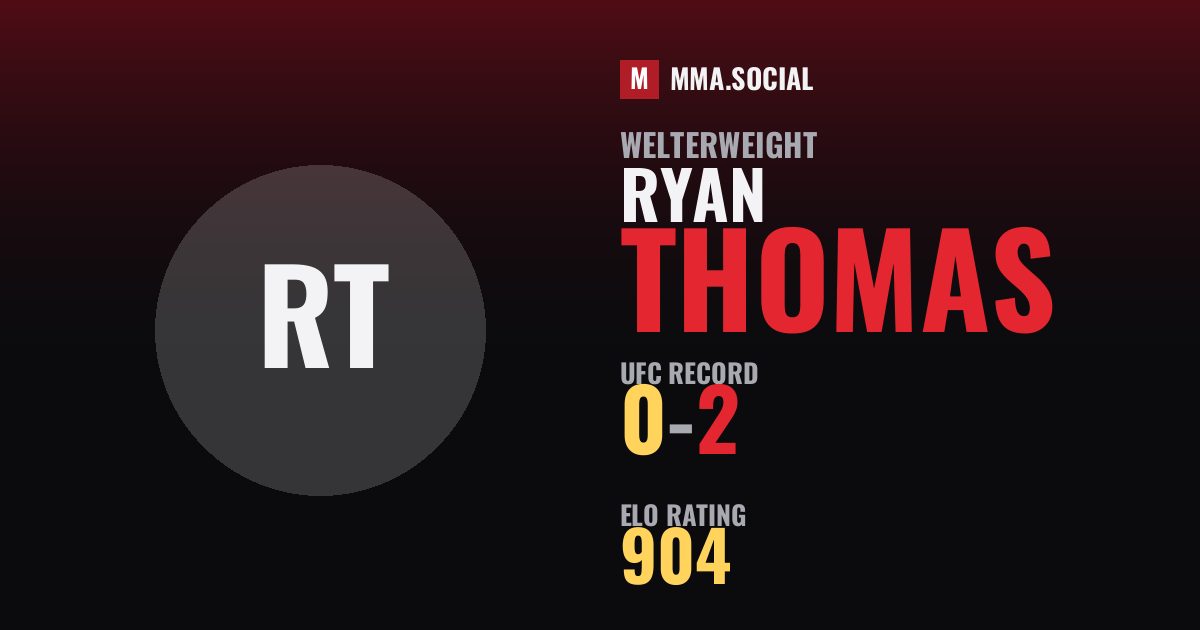 Ryan Thomas — UFC fighter profile, record 0-2