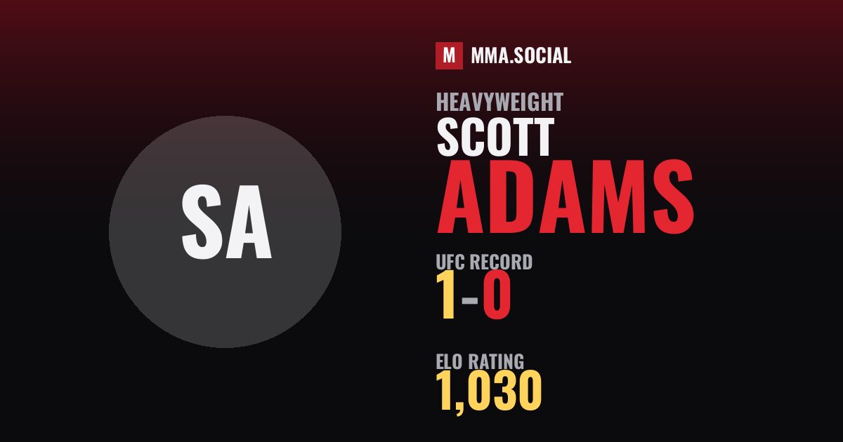 Scott Adams — UFC fighter profile, record 1-0