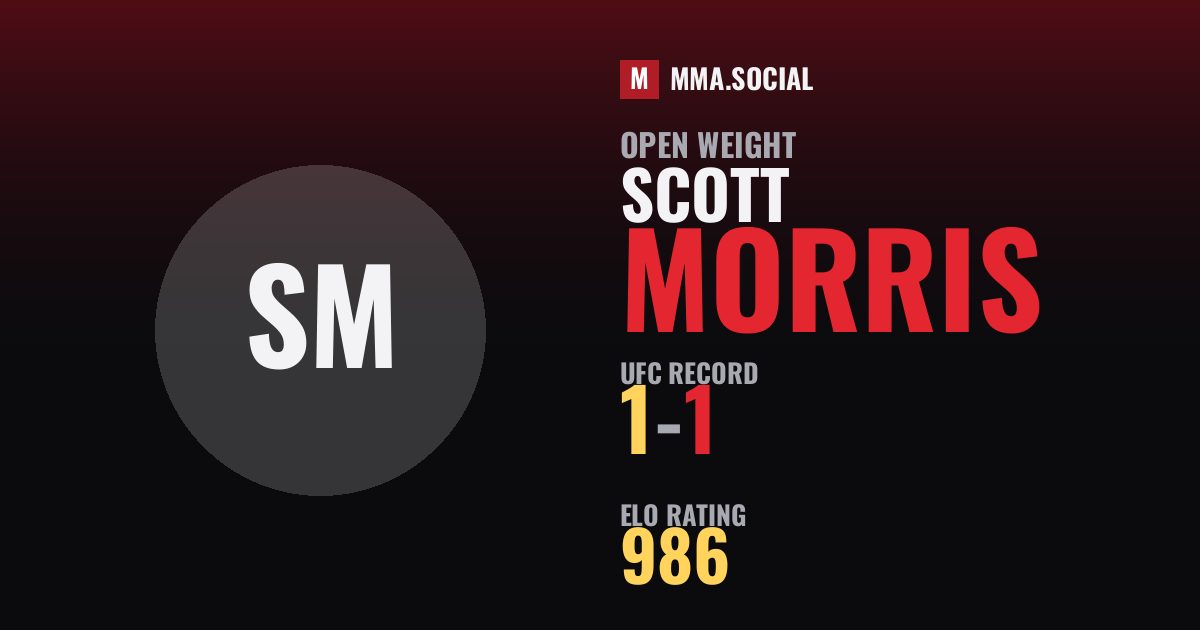 Scott Morris — UFC fighter profile, record 1-1