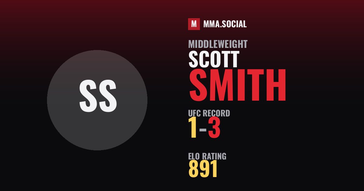 Scott Smith — UFC fighter profile, record 1-3