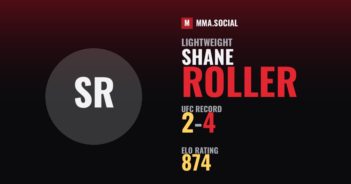 Shane Roller — UFC fighter profile, record 2-4