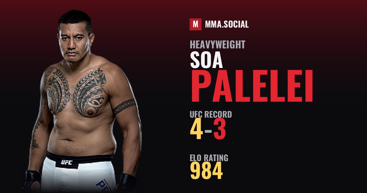 Soa Palelei — UFC fighter profile, record 4-3