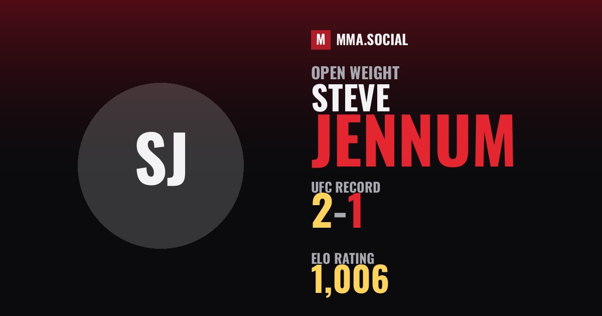 Steve Jennum — UFC fighter profile, record 2-1