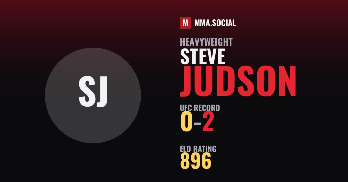 Steve Judson — UFC fighter profile, record 0-2
