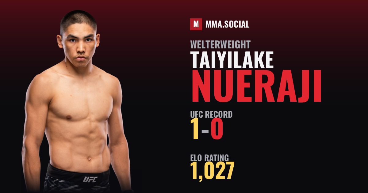 Taiyilake Nueraji — UFC fighter profile, record 1-0