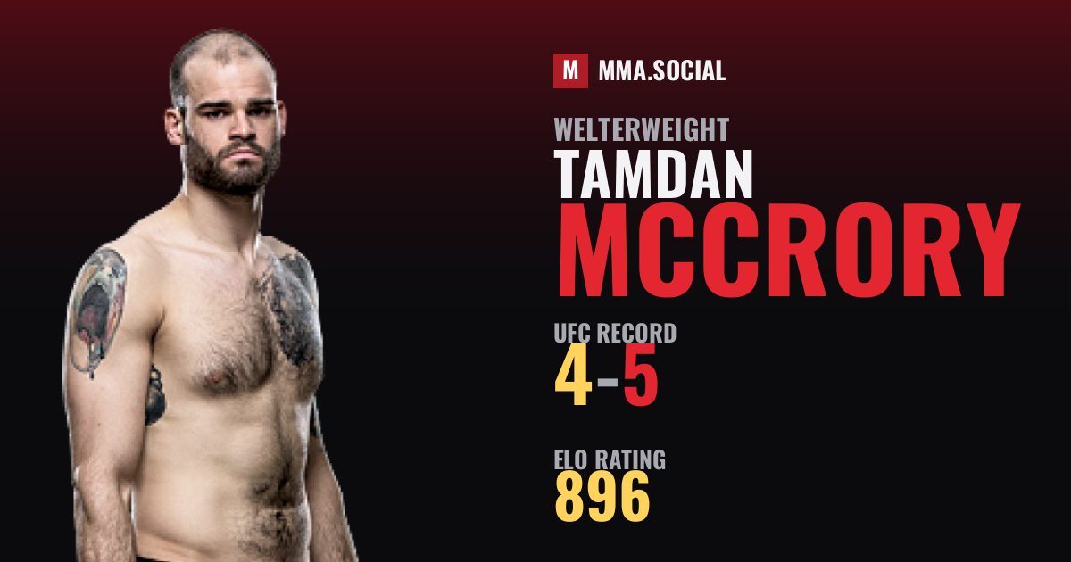 Tamdan McCrory — UFC fighter profile, record 4-5