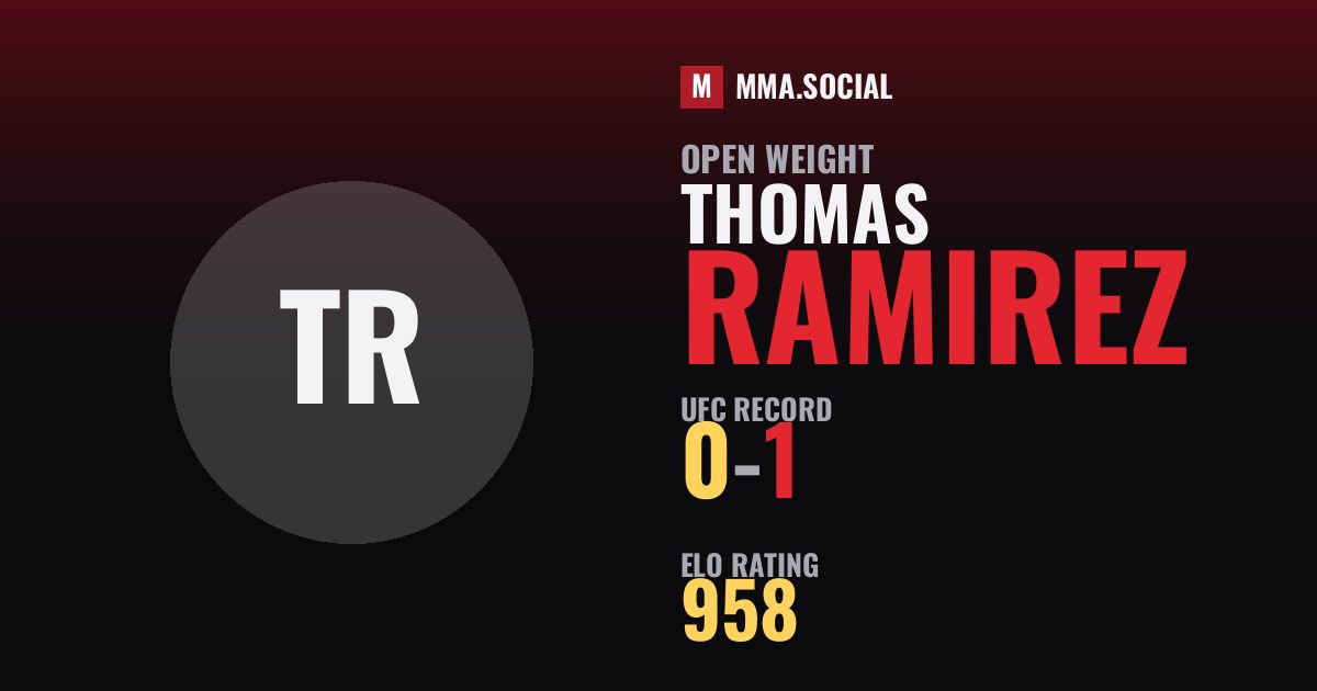 Thomas Ramirez — UFC fighter profile, record 0-1