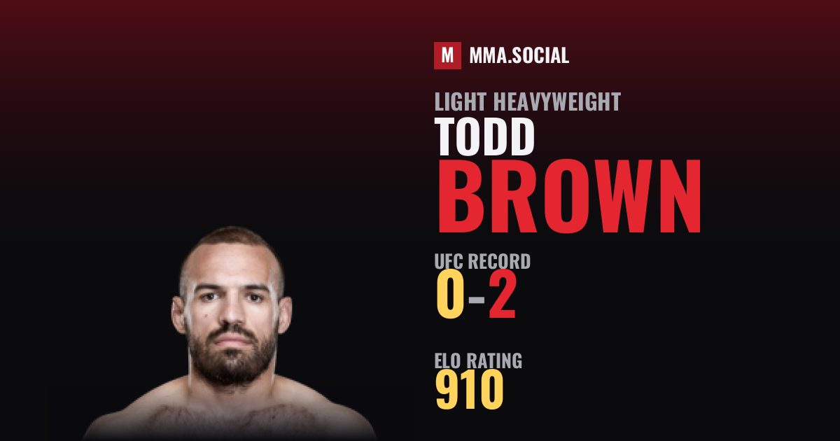 Todd Brown — UFC fighter profile, record 0-2