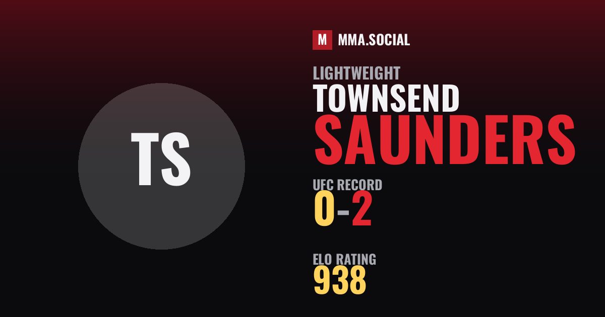 Townsend Saunders — UFC fighter profile, record 0-2