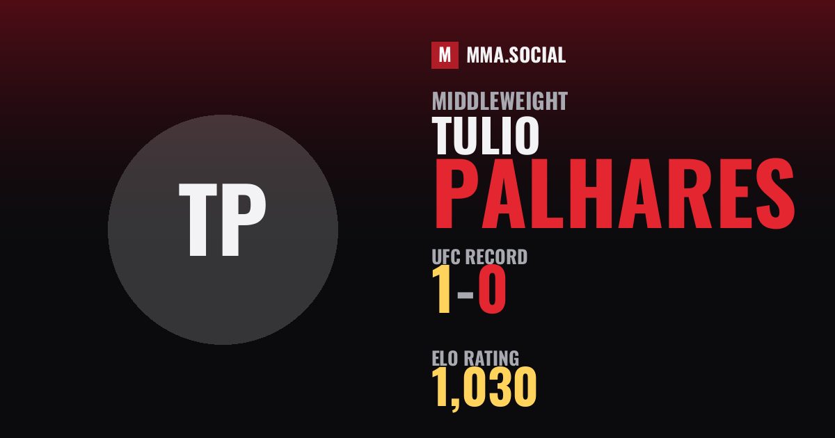 Tulio Palhares — UFC fighter profile, record 1-0