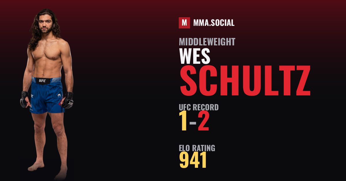Wes Schultz — UFC fighter profile, record 1-2