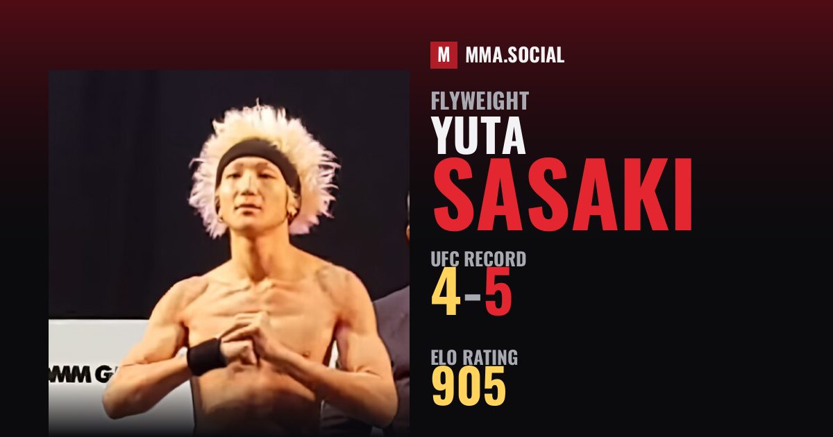 Yuta Sasaki — UFC fighter profile, record 4-5