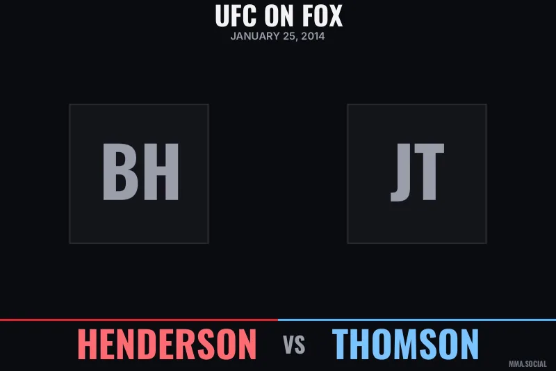 UFC on FOX: Henderson vs Thomson poster